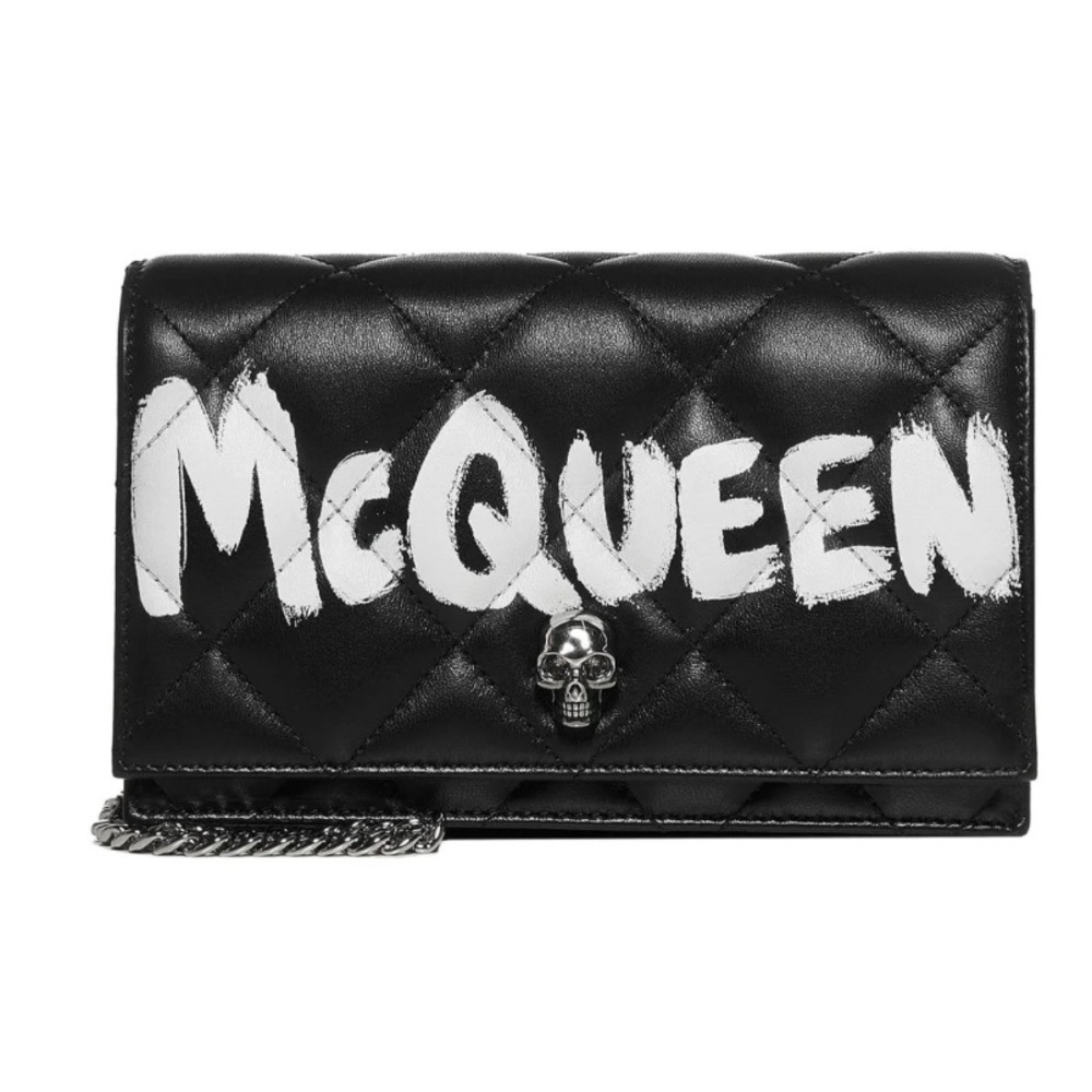Alexander McQueen graffiti quilted crossbody